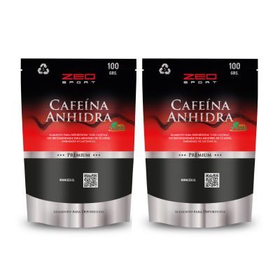 2 X CAFEINA ANHIDRA PURA 100 GRS. ZEOSPORT