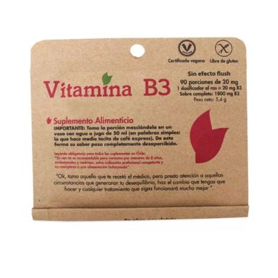Vitamina B3 Dulzura100%  Natural 20 MG ¡Conoce su Precio! | Farmacia Mapuche